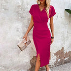 Maggiena | Vestido Casual Curto com Decote em V Feminino