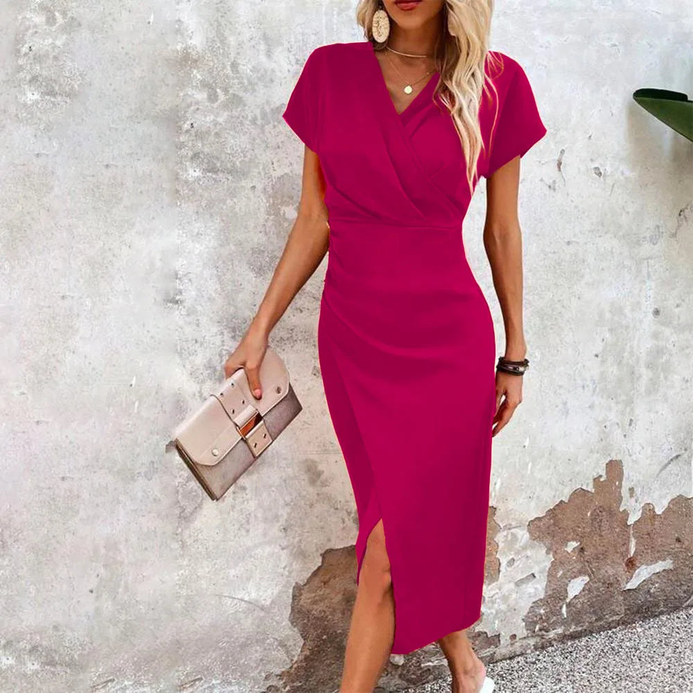 Maggiena | Vestido Casual Curto com Decote em V Feminino