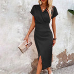 Maggiena | Vestido Casual Curto com Decote em V Feminino