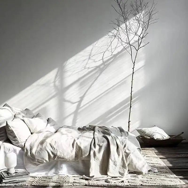 Aurenith - Conjunto de Cama em Linho Leve e Arejável