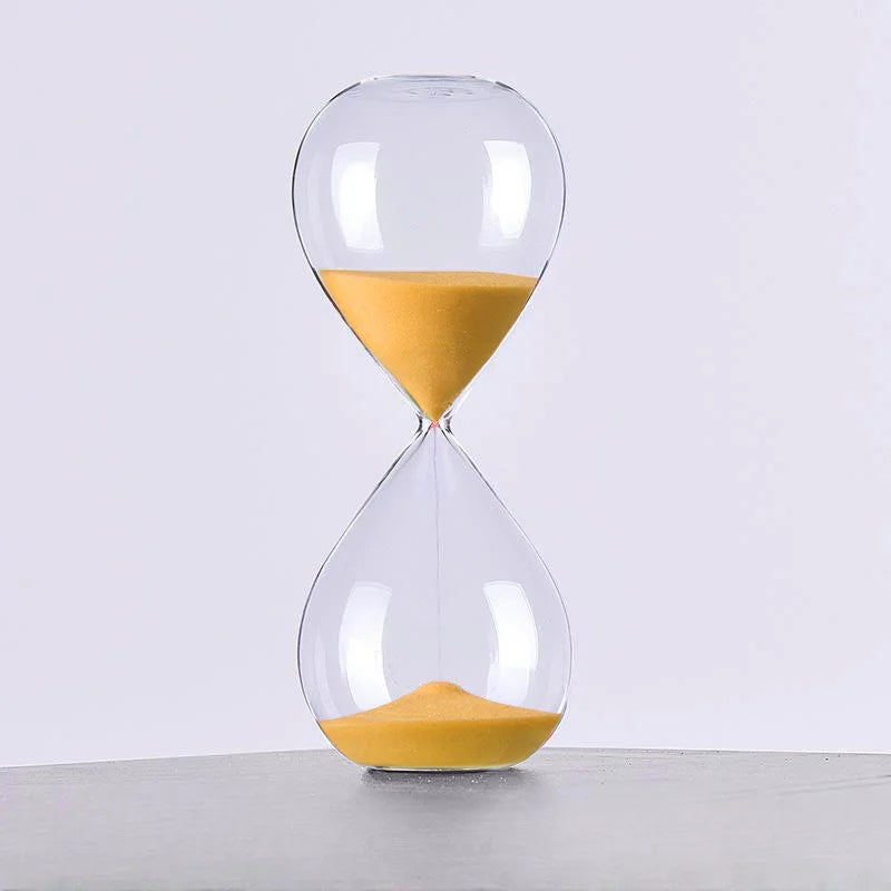 Relógio de Areia Minimalista para a Sua Decoração
