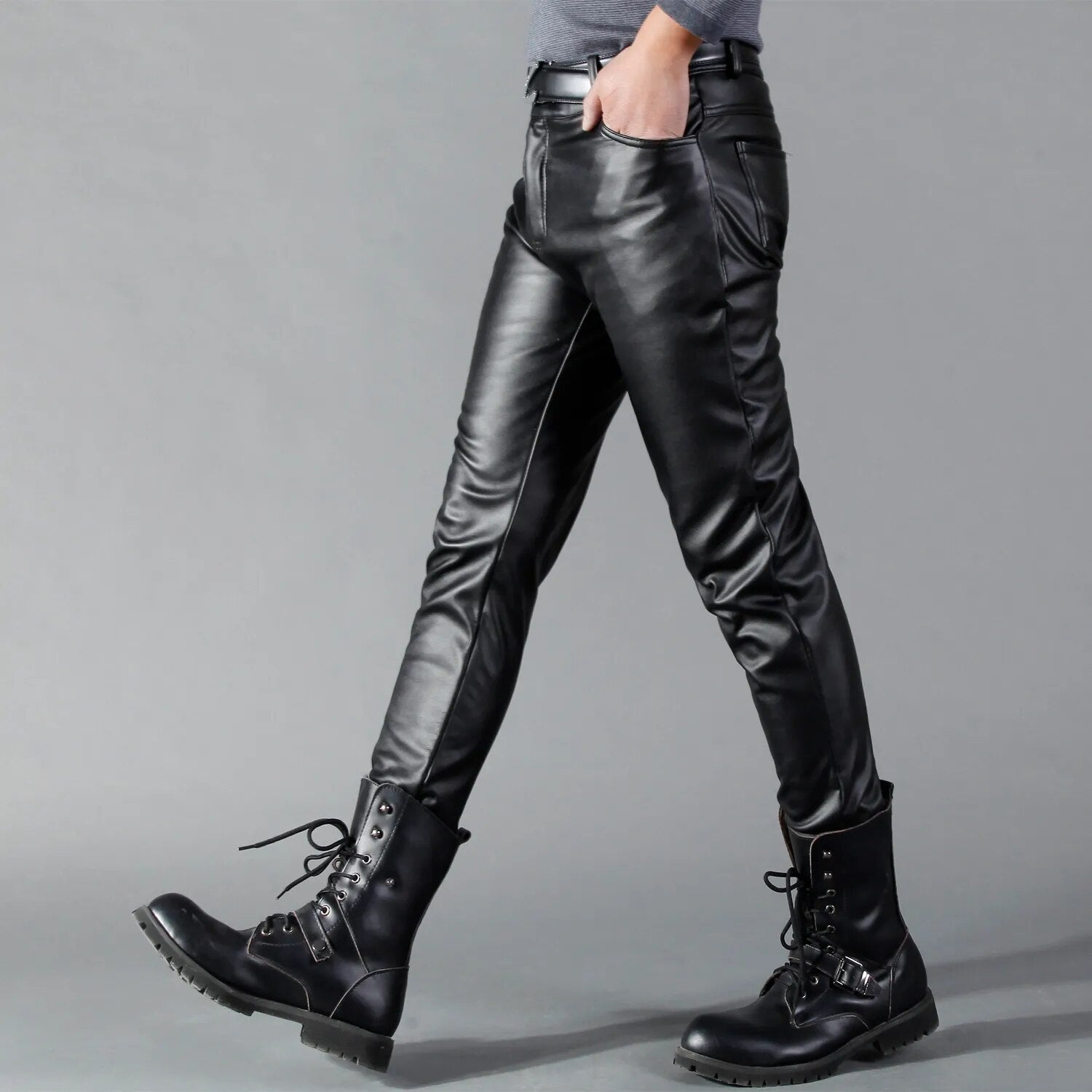 Marlenar | Calças Masculinas em Stretch | Preto