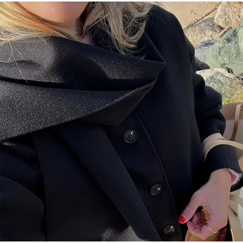 Casaco Oversized de Lã Elara - Luxo e Conforto