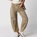 Hannel | Calças Jeans Femininas de Corte Amplo