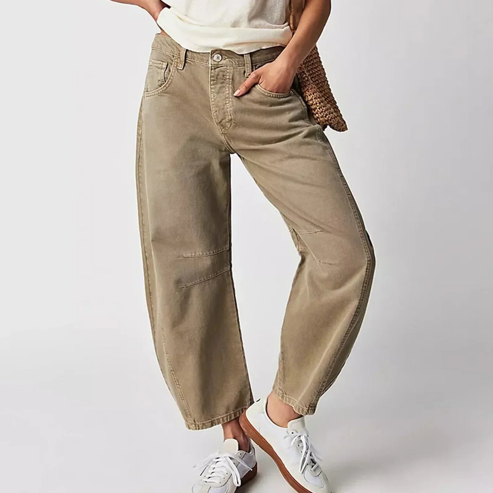 Hannel | Calças Jeans Femininas de Corte Amplo
