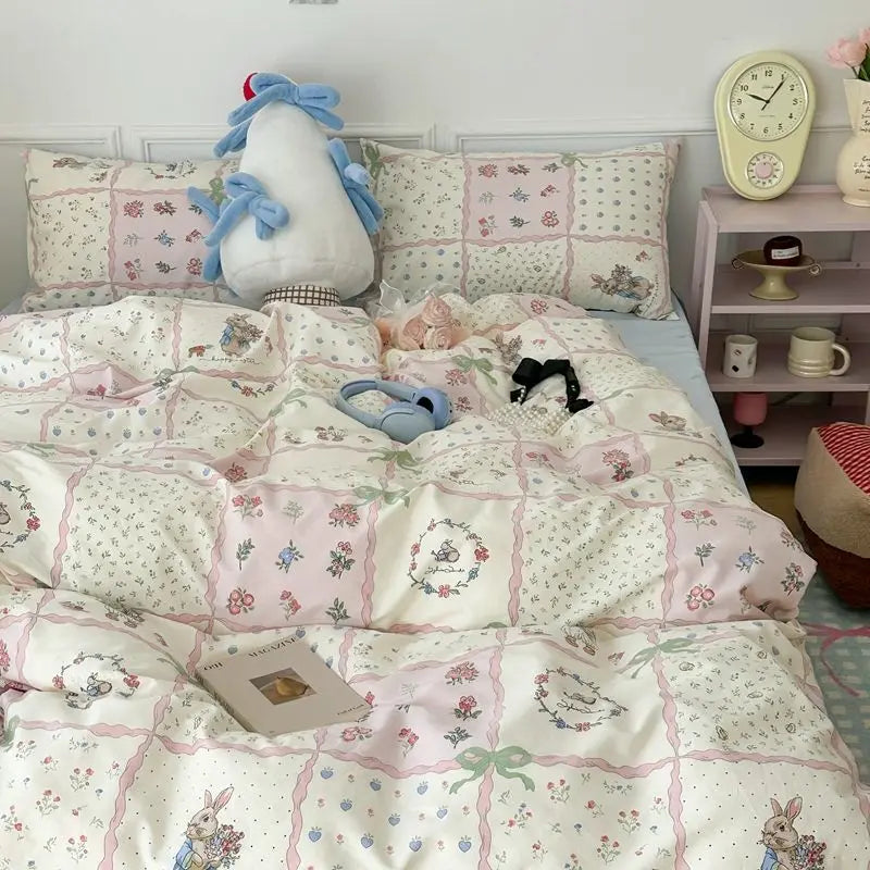 Seraphora - Luxuoso Conjunto de Roupa de Cama com Estampa Floral