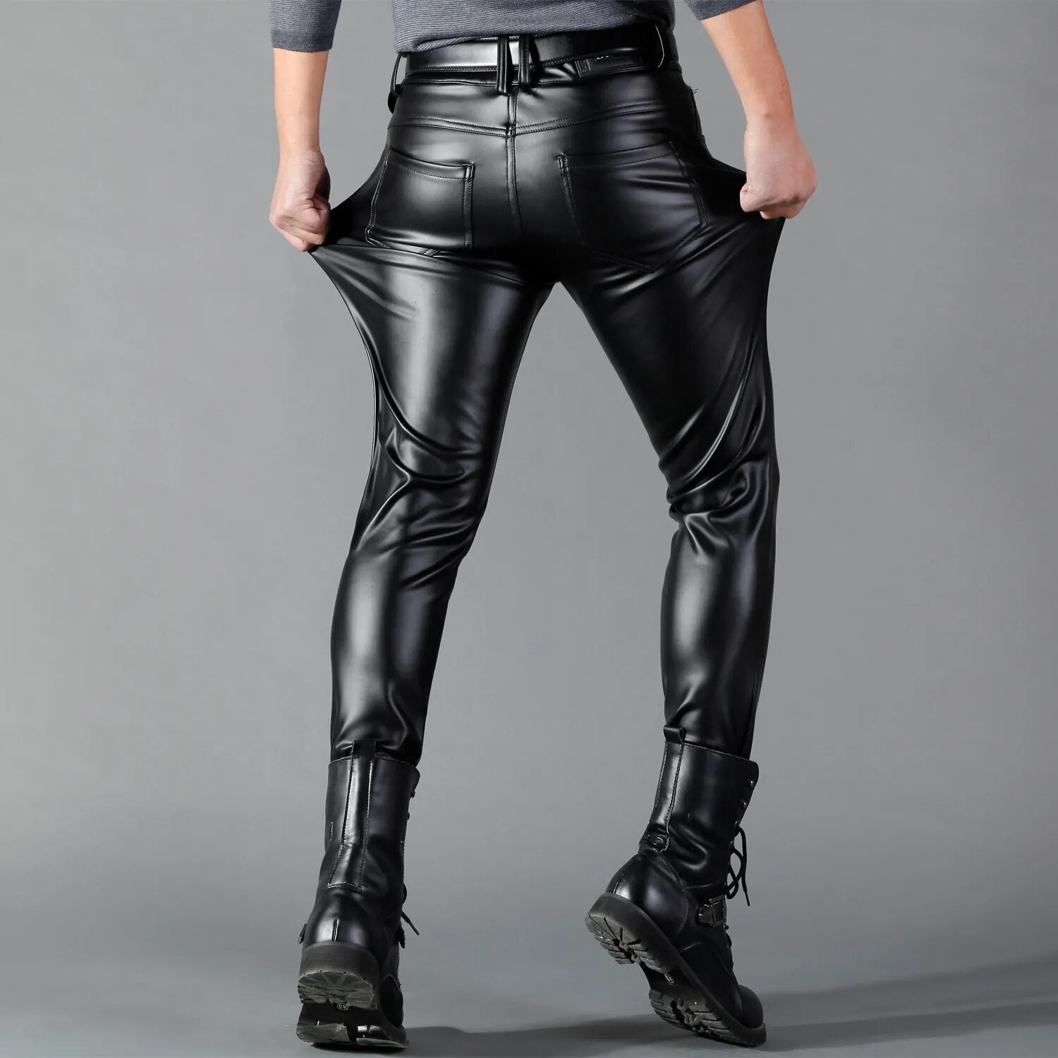 Marlenar | Calças Masculinas em Stretch | Preto