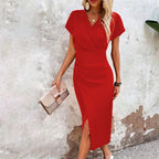 Maggiena | Vestido Casual Curto com Decote em V Feminino