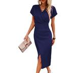 Maggiena | Vestido Casual Curto com Decote em V Feminino