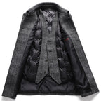 Casaco Masculino Cinza de Inverno - Ajuste Regular