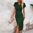 Maggiena | Vestido Casual Curto com Decote em V Feminino