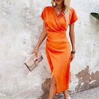 Maggiena | Vestido Casual Curto com Decote em V Feminino