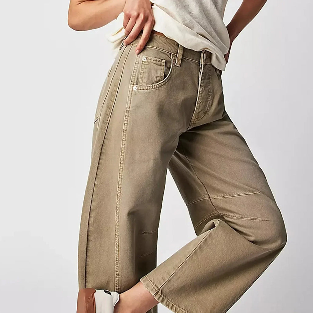 Hannel | Calças Jeans Femininas de Corte Amplo