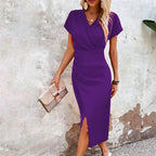 Maggiena | Vestido Casual Curto com Decote em V Feminino