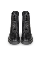 Botins Femininos Elegantes com Sola de Corda e Estampa de Cobra – Calçado Confortável e Versátil