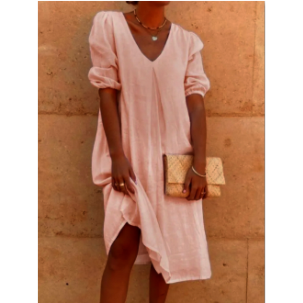 Fanny | Vestido Midi Casual Moderno Feminino