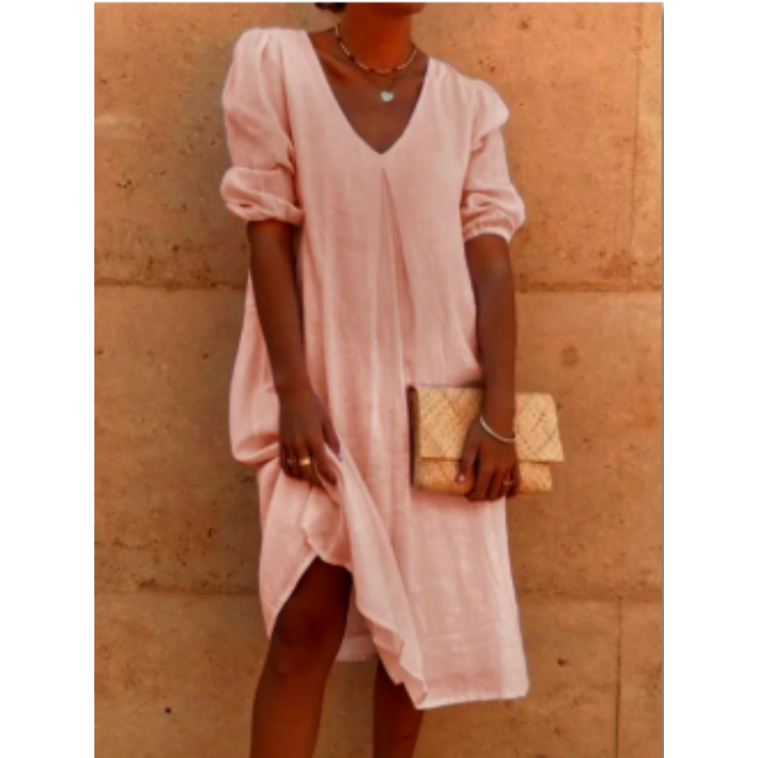 Fanny | Vestido Midi Casual Moderno Feminino