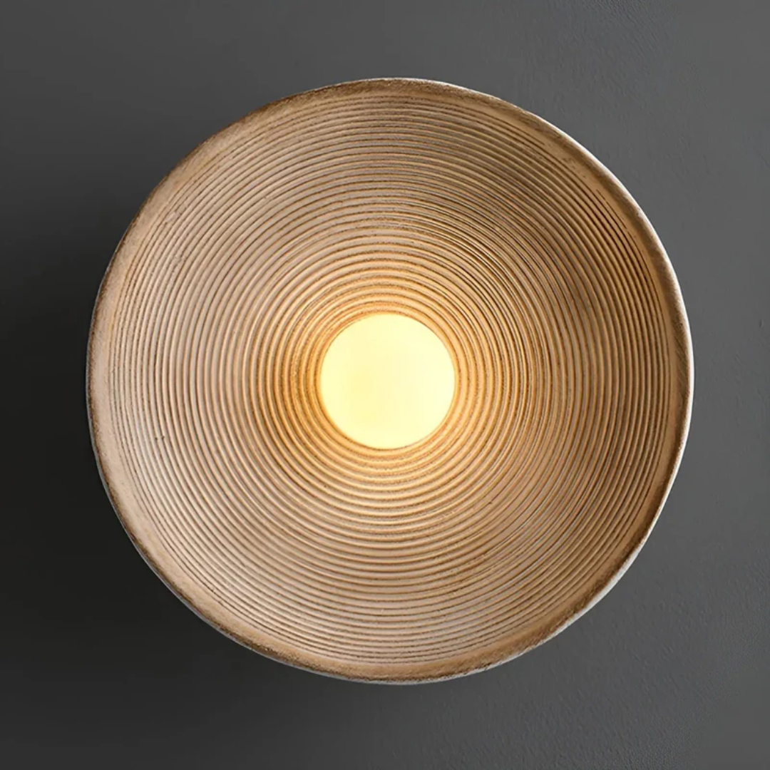 Abajur de Parede Japonês Wabi-Sabi - ZenGlow Redondo