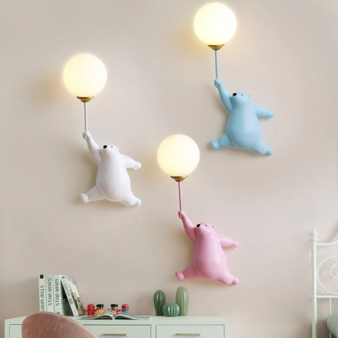 Abajur de Parede LED Urso - TeddyGlow
