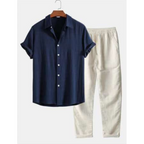 Conjunto Masculino de Verão em Duas Peças | Estilo Casual