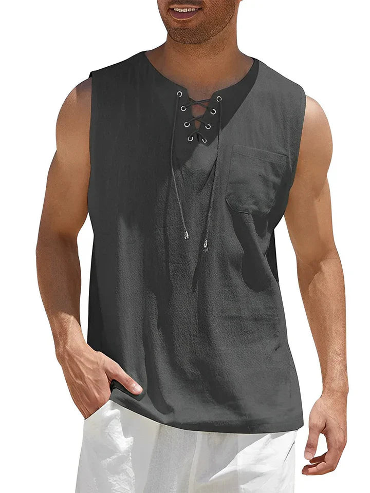 Ryne | Camisola de Verão Confortável Sem Mangas para Homens