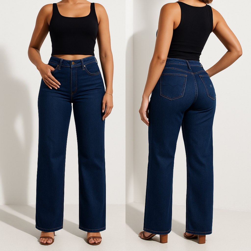 Jeans Femininos Vero em Denim | Ajuste BBL para Conforto e Estilo Superior