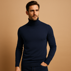 ZAVA – Suéter de Gola Alta Masculino