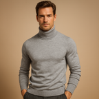 ZAVA – Suéter de Gola Alta Masculino