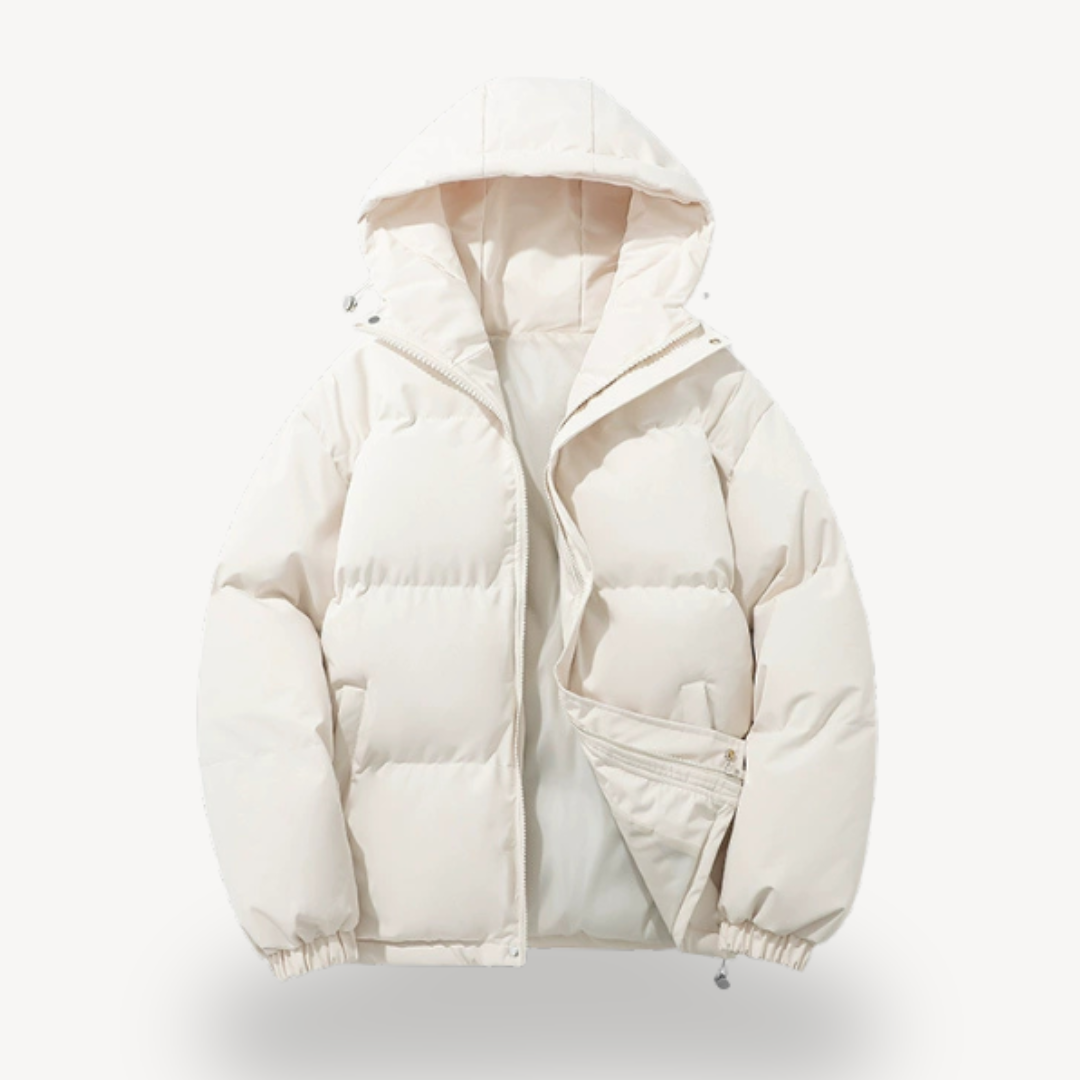 LIVAA – Casaco Puffer Masculino com Capuz para o Inverno