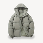 LIVAA – Casaco Puffer Masculino com Capuz para o Inverno