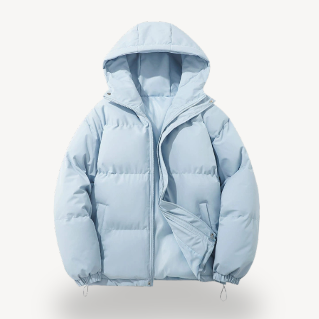 LIVAA – Casaco Puffer Masculino com Capuz para o Inverno