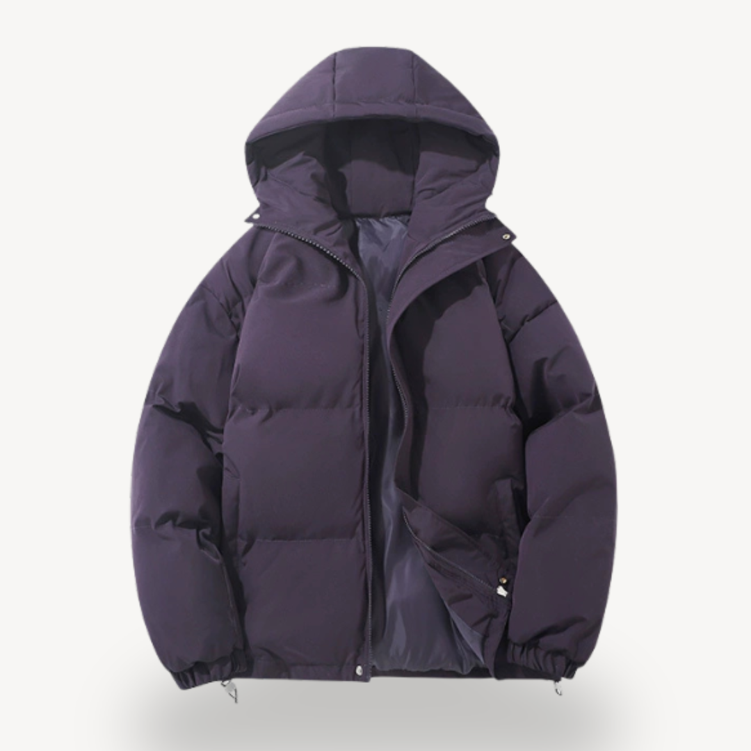 LIVAA – Casaco Puffer Masculino com Capuz para o Inverno
