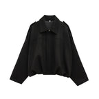 Casaco Bomber Feminino em Camurça - Disponível em Castanho e Verde, Estilo Vintage Casual para Motocicleta com Zíper