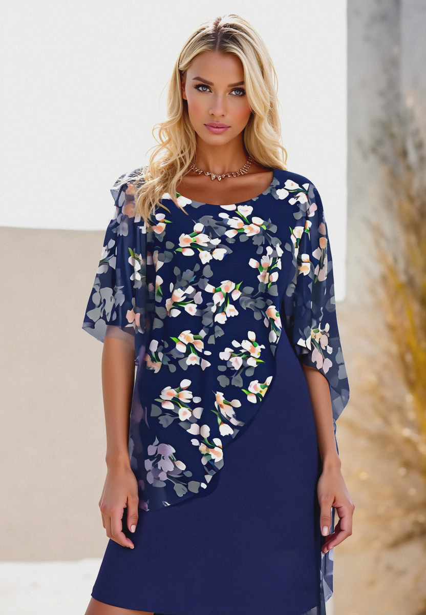 Lyanna | Vestido Floral de Chiffon Feminino