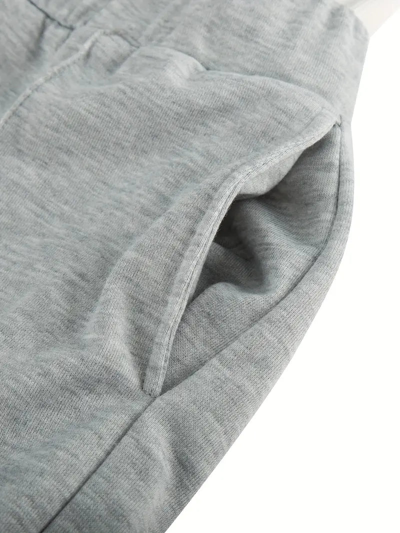 Conjunto Feminino de Dois Peças: Moletom com Capuz e Calças Amplas