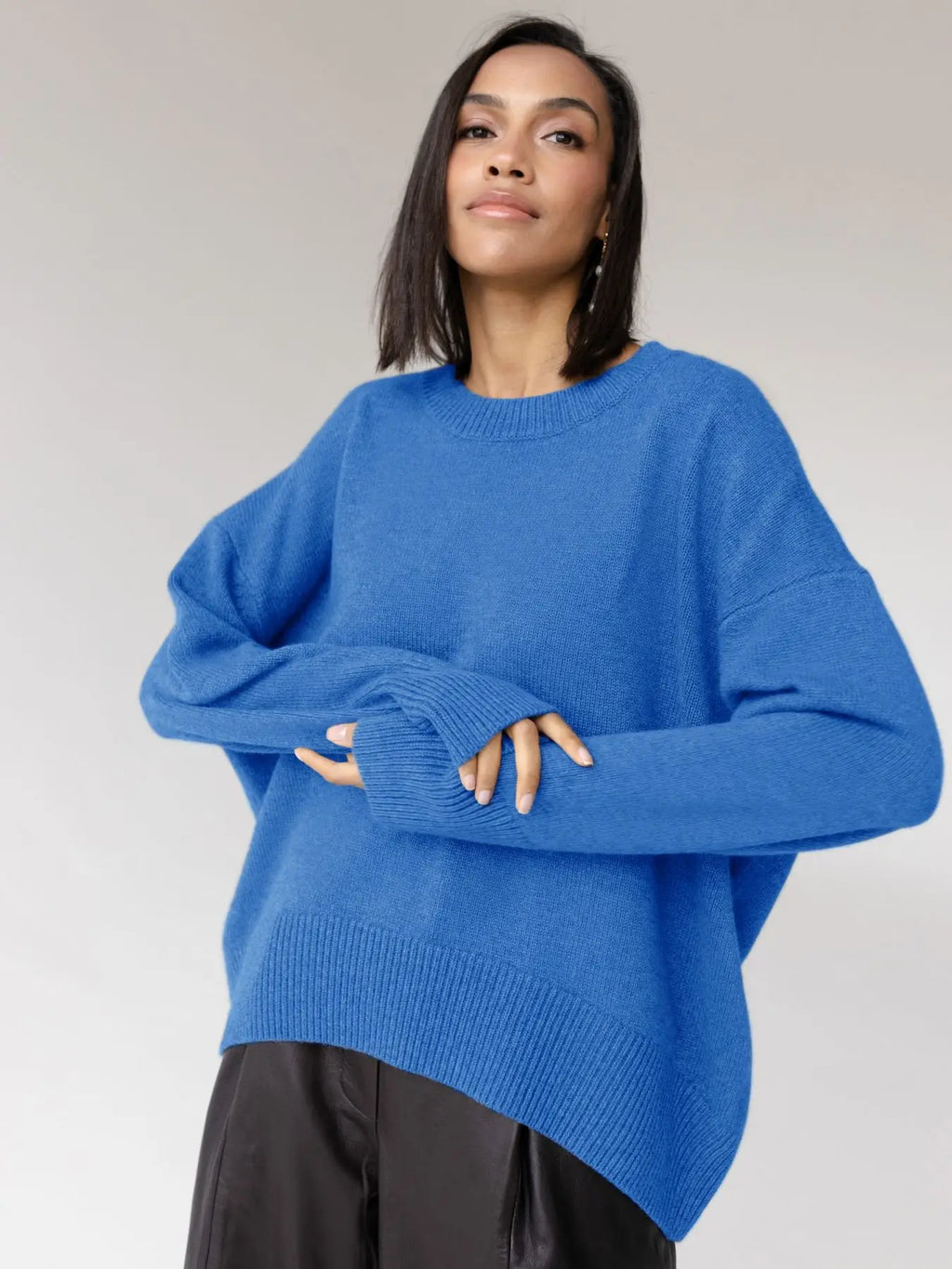 Suéter Confortável Feminino com Gola Redonda