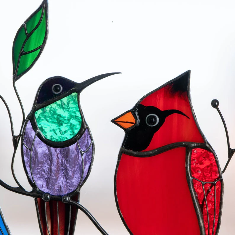 Decorações de Janela com Design de Pássaros