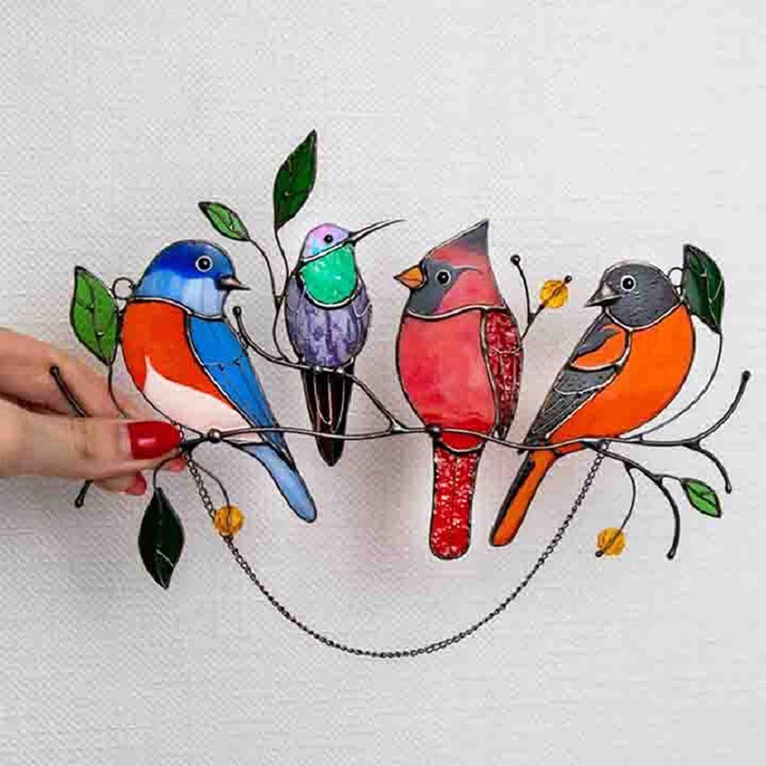 Decorações de Janela com Design de Pássaros