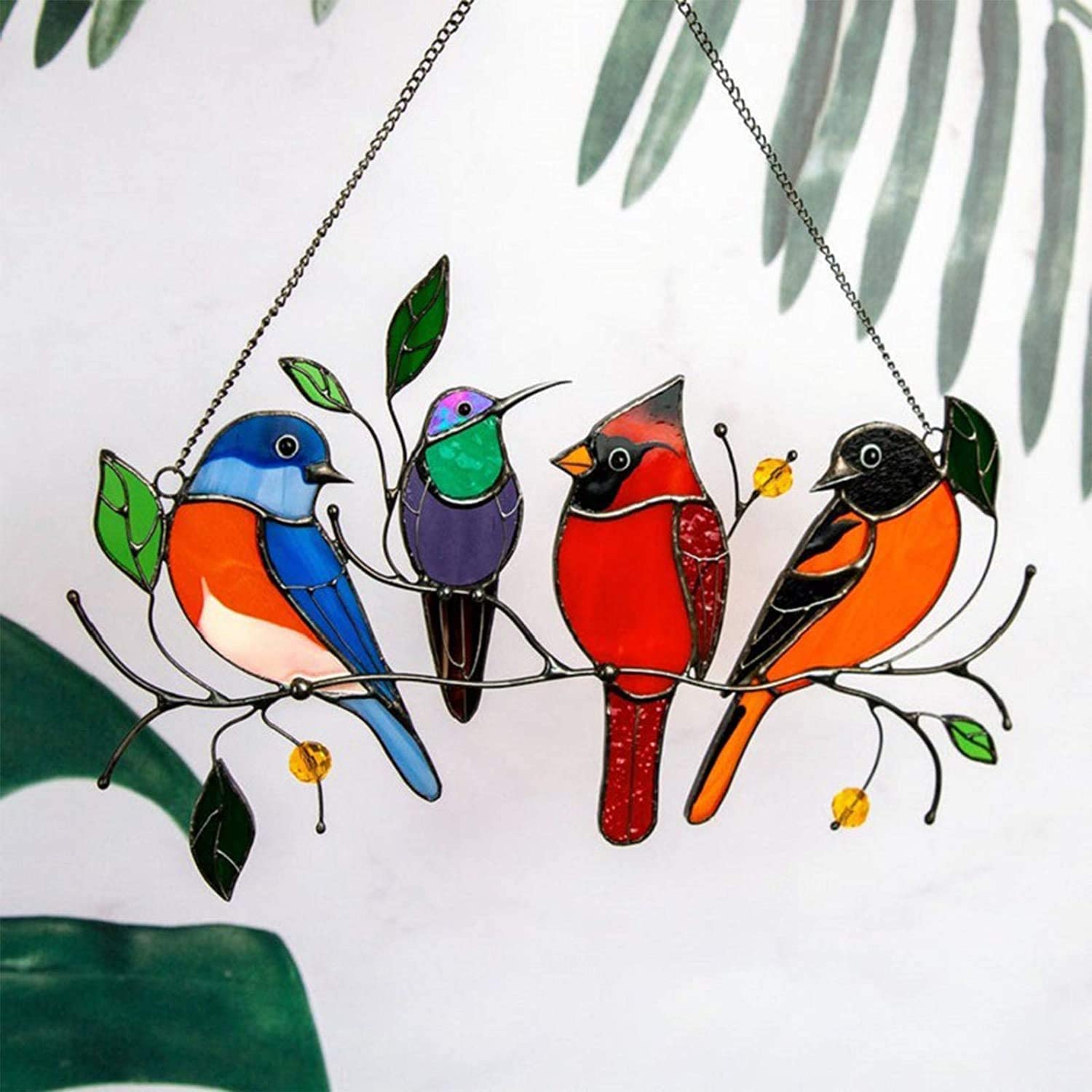 Decorações de Janela com Design de Pássaros