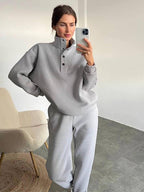 Conjunto de Treino Oversized em Fleece Super Confortável