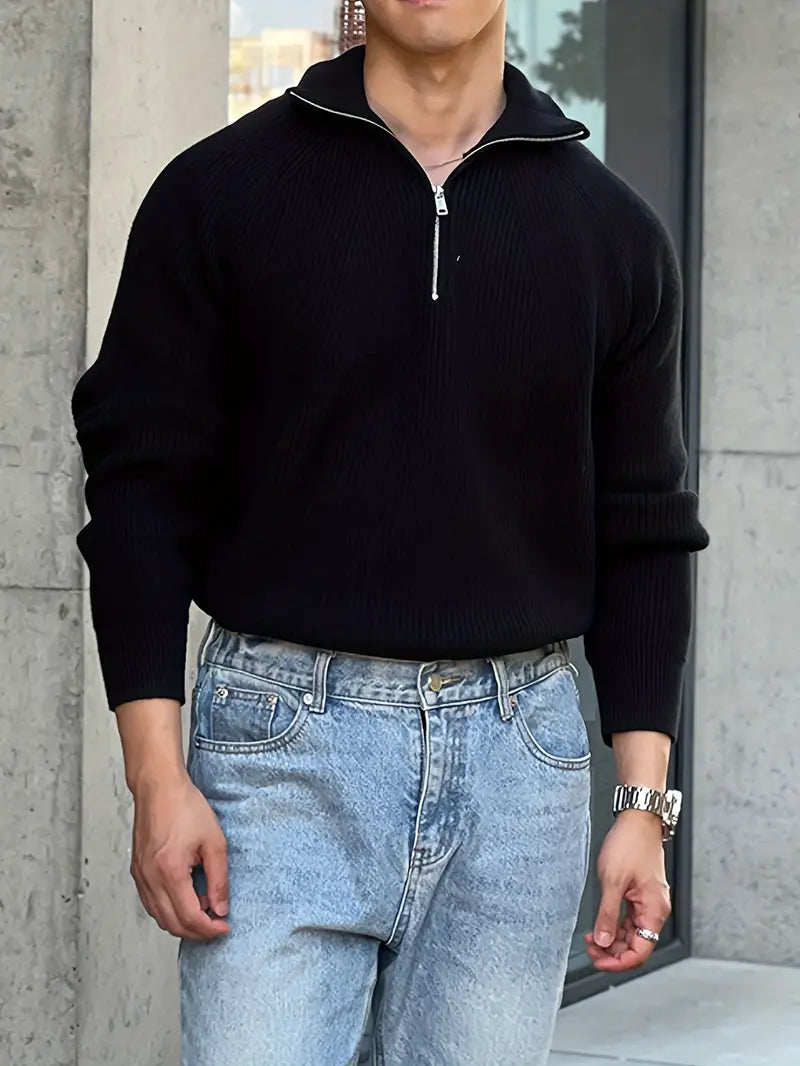 MAX | Suéter Masculino com Zíper para um Estilo Casual Descomplicado