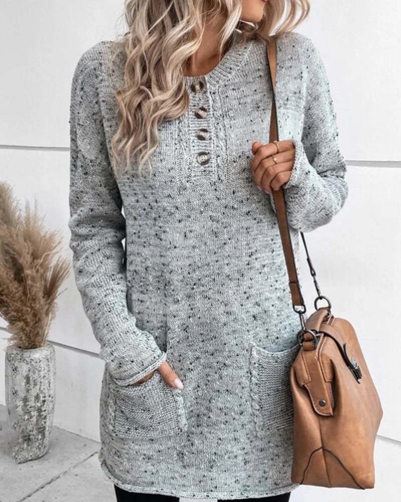 Deqa | Pullover V Neck com Bolsos