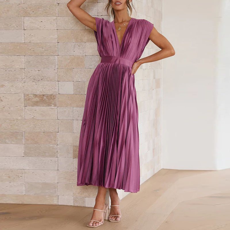 Casimir | Vestido Moderno V com Decote para Mulheres | Sem Mangas