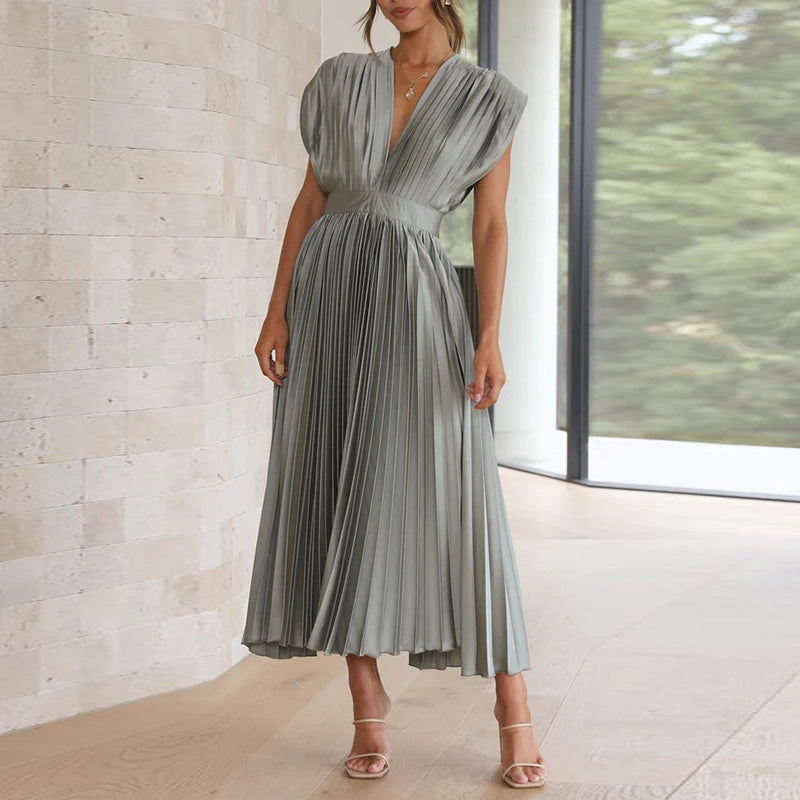 Casimir | Vestido Moderno V com Decote para Mulheres | Sem Mangas