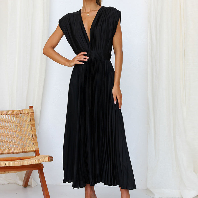 Casimir | Vestido Moderno V com Decote para Mulheres | Sem Mangas
