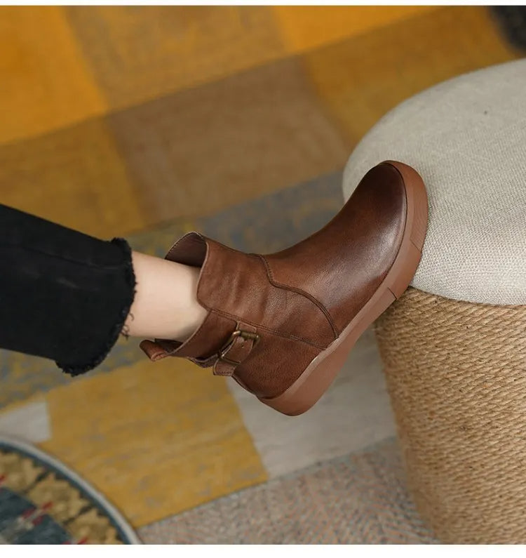 Hedwigen | Botas de Tornozelo Femininas | Estilo Vintage