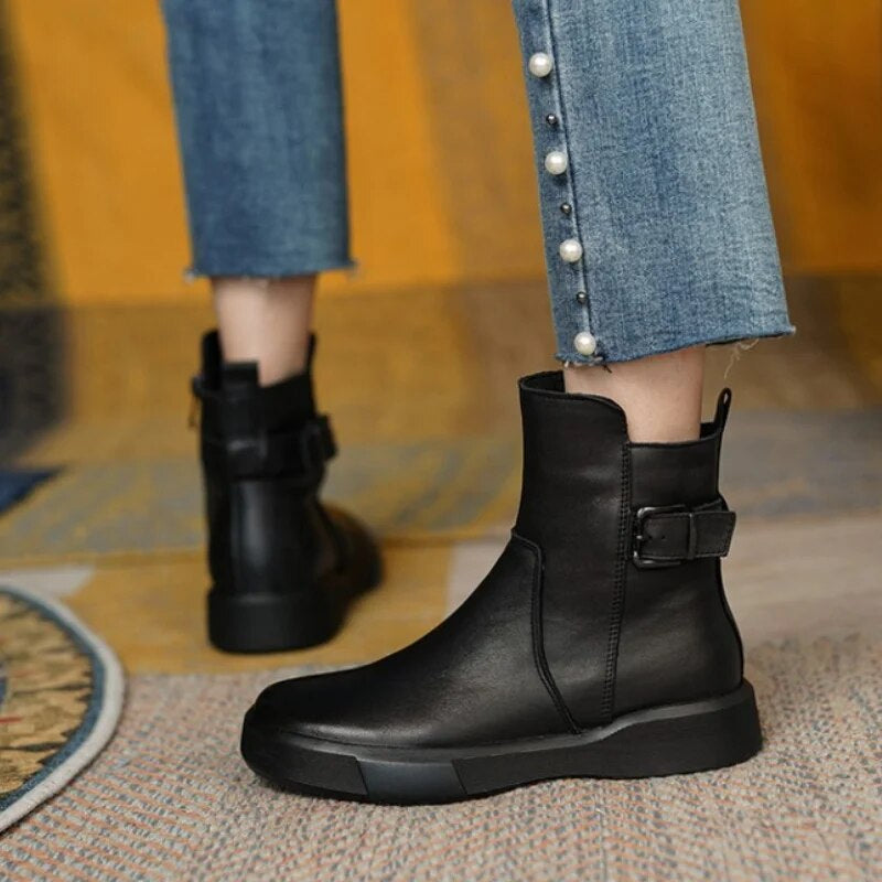 Hedwigen | Botas de Tornozelo Femininas | Estilo Vintage