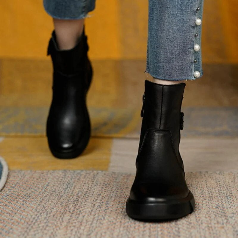 Hedwigen | Botas de Tornozelo Femininas | Estilo Vintage