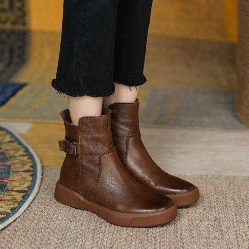 Hedwigen | Botas de Tornozelo Femininas | Estilo Vintage
