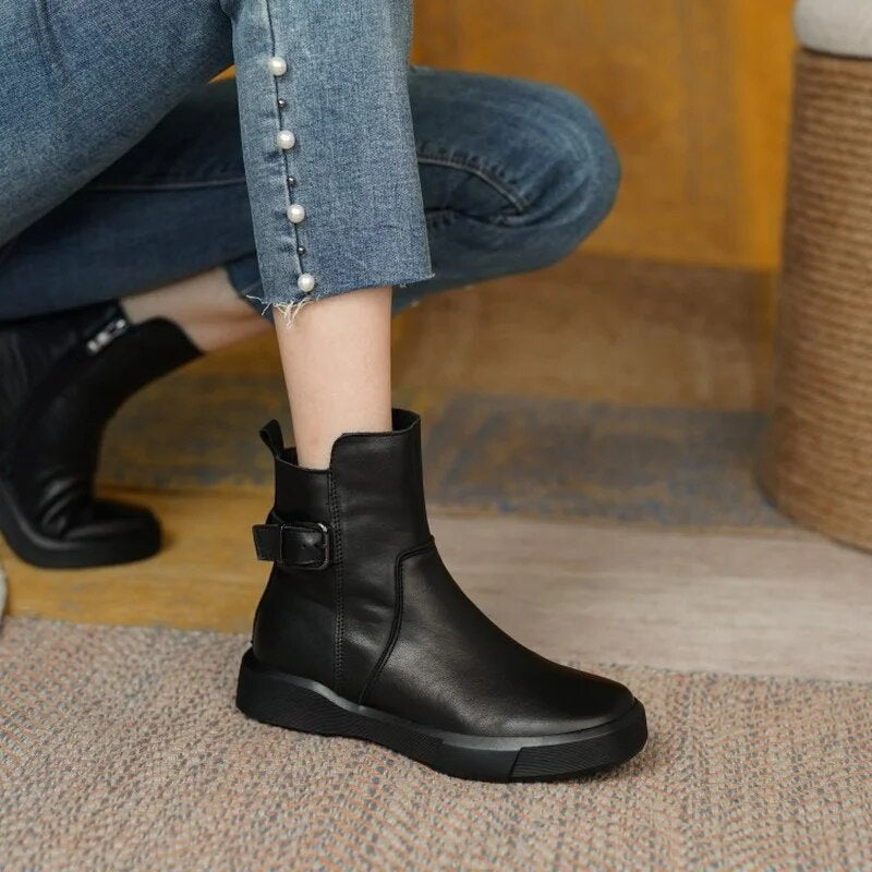 Hedwigen | Botas de Tornozelo Femininas | Estilo Vintage